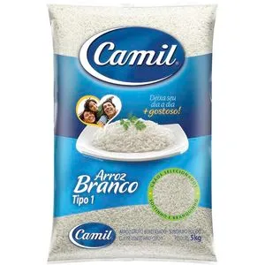 Arroz Camil Agulhinha - Tipo 1 Pacote com 5kg